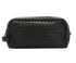 Bottega Veneta Intrecciato Toiletry Bag, &pound;375, Accessories, Black, Leather, Front view
